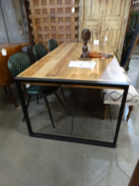 How to Care for Your 72″ Mango Wood Dining Table with a Metal Base